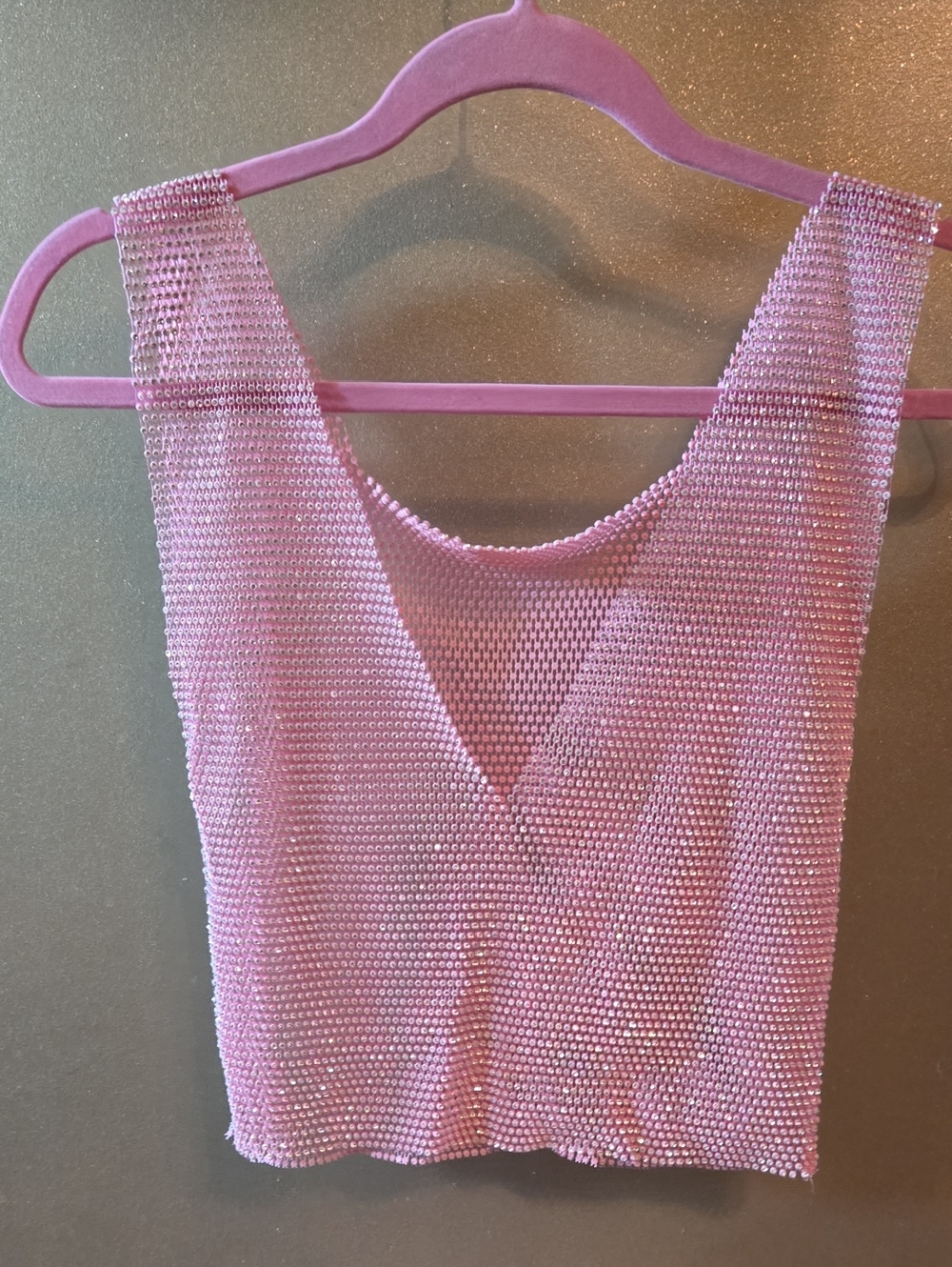 Mesh Rhinestone Top